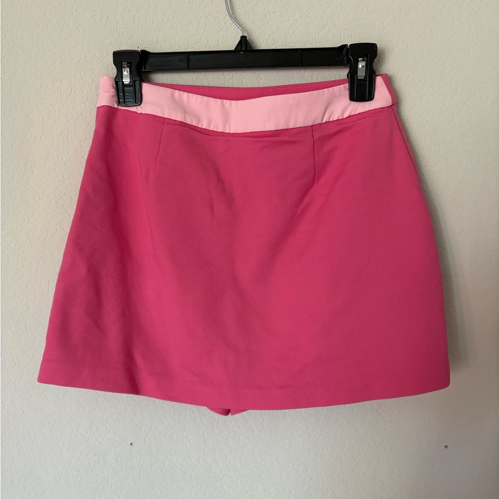 English Factory Pink ColorBlock High Rise Skort - Picture 5 of 11
